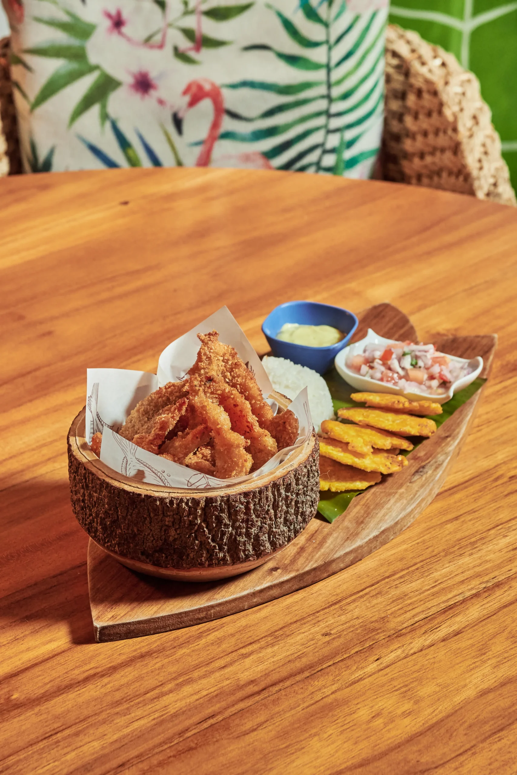 Chicharrón de camarón de Hola La Ola